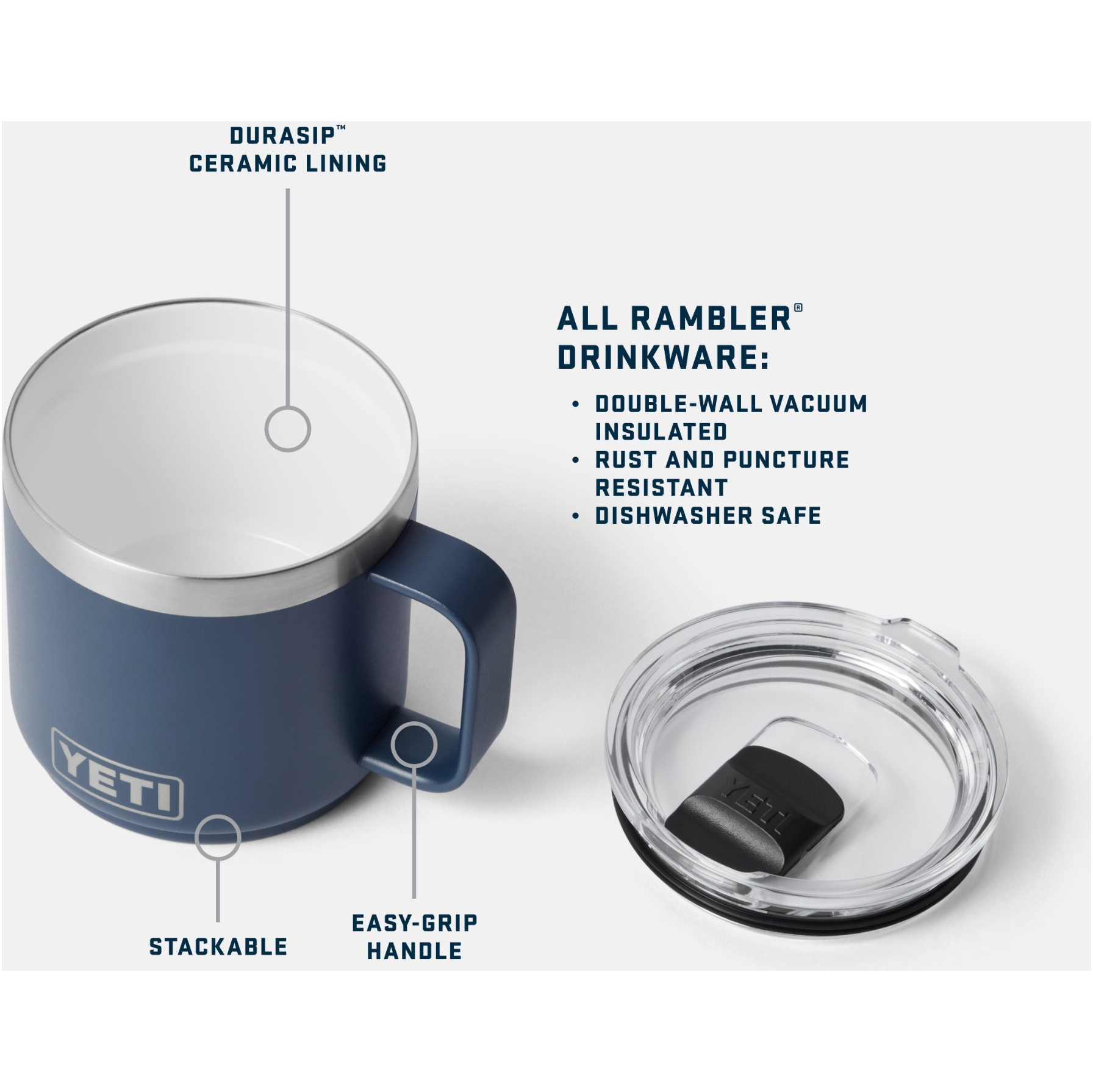 2026 YETI Vagabundo 14Oz Taza Apilable 70000006167 - Navy
